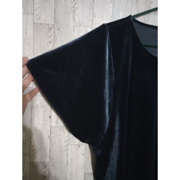 Madewell Top Velvet Velour Butterfly Pullover Top Shiny Holiday Party Sz XL NWT - Picture 3 of 5